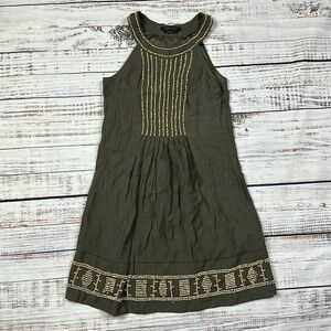 BCBGMaxAzaria beaded halter neck shift dress size 0